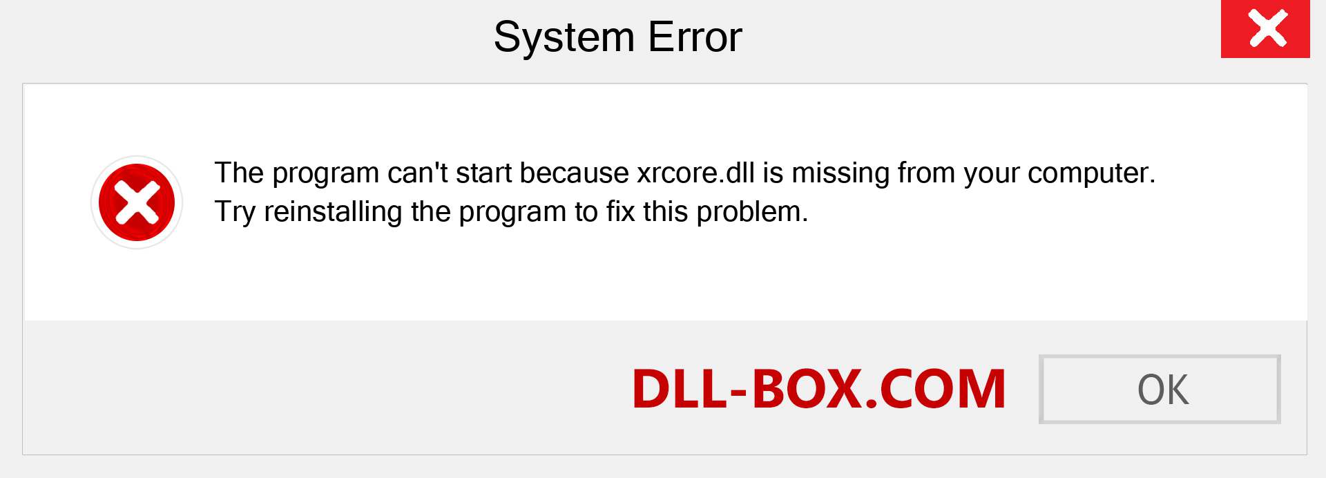  xrcore.dll file is missing?. Download for Windows 7, 8, 10 - Fix  xrcore dll Missing Error on Windows, photos, images